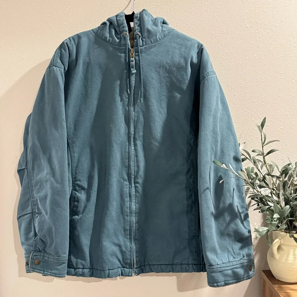 Lakin McKey Other - Lakin McKey Trading Canvas Full Zip Jacket 2XLR Hooded Lined Workwear Coat Heavy